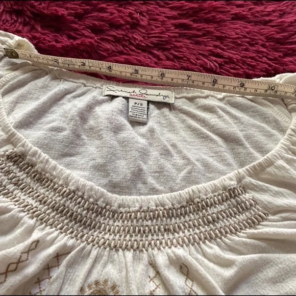 Boho cream scoop neck top - Picture 14 of 14